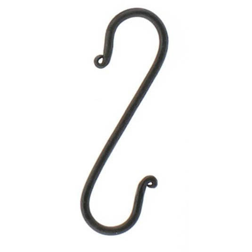 Forged Iron Link S Hook - 6 in - Antique Black