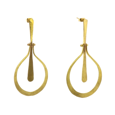 Pendulum Brass Earings