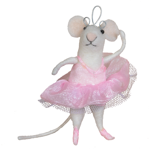 Felt Ballerina Mouse Ornament