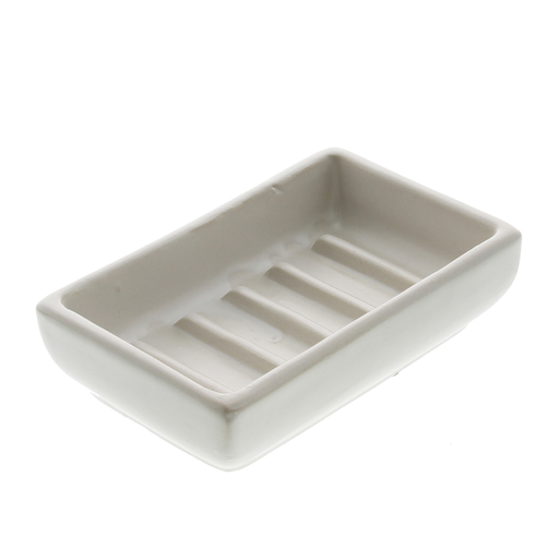 Luna Ceramic Soap Dish-Rect-White