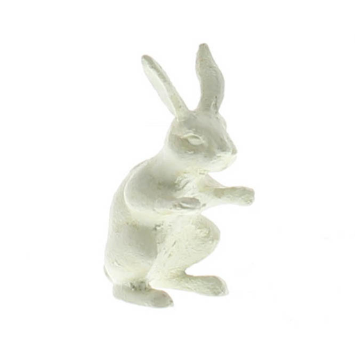 Curious Rabbit - Cast Iron Hare - Antique White
