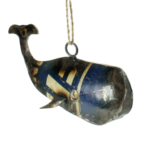 Reclaimed Metal Ornament - Whale