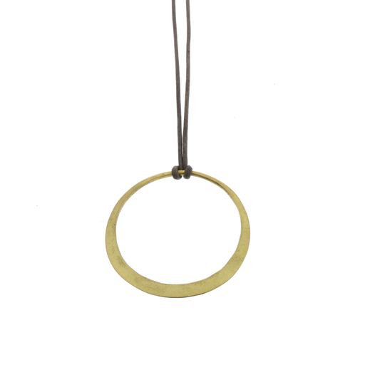 Brass Hoop Pendant