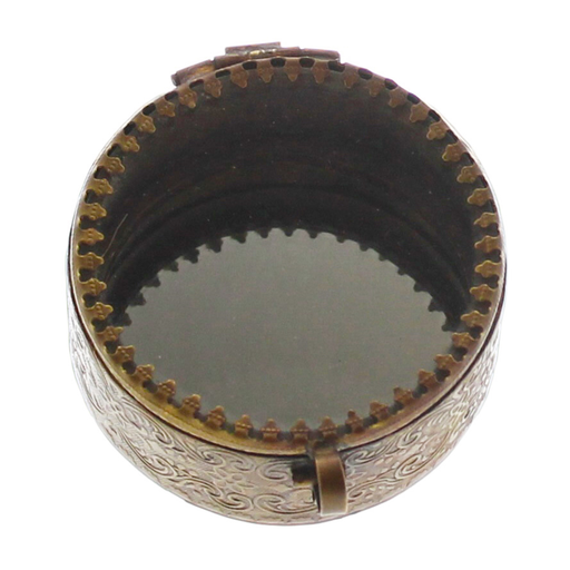 Josephine Mirrored Box, Brass - Sm Round