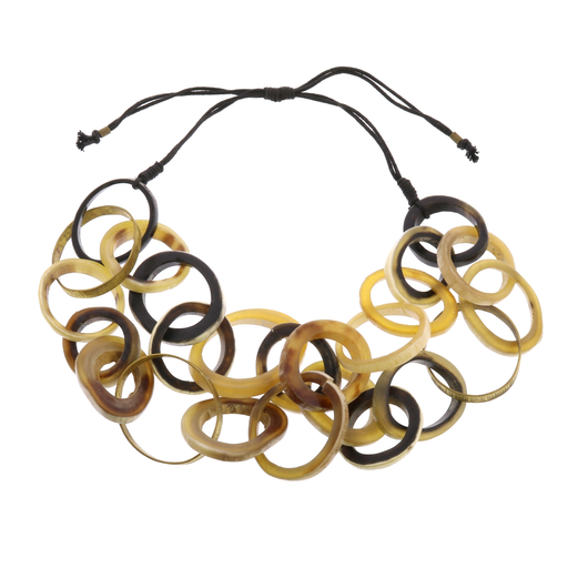 Teton Necklace, Horn & Brass