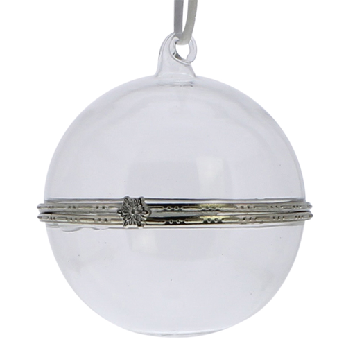 Glass Keepsake Box Ornament - Sphere