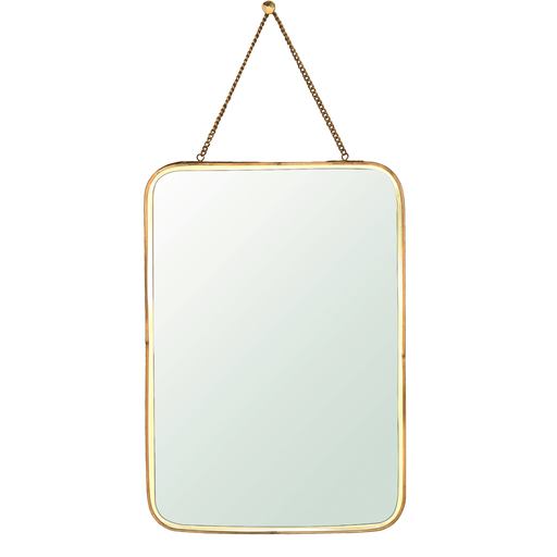 Estelle Mirror, Brass - Vertical Rectangle