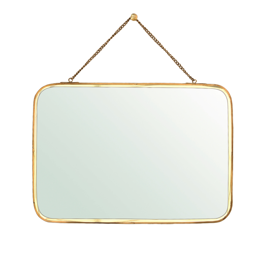 Estelle Mirror, Brass - Horizontal Rectangle