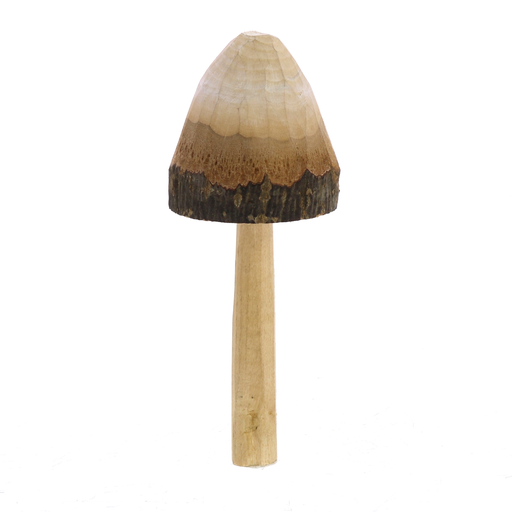 Mushroom, Wood - Natural - Natural