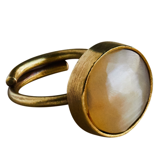 Penny Ring, Brass, Light Horn