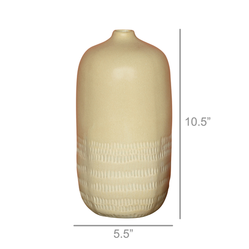 Marin Vase, Ceramic - Lrg - Light Beige