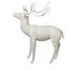 Scandinavian Stag - Grand - Embroidered White