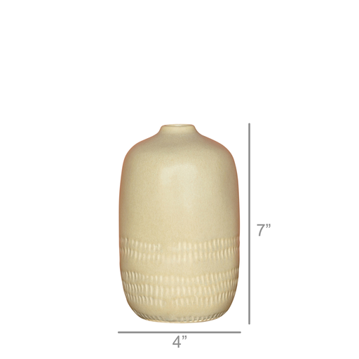 Marin Vase, Ceramic - Sm - Light Beige
