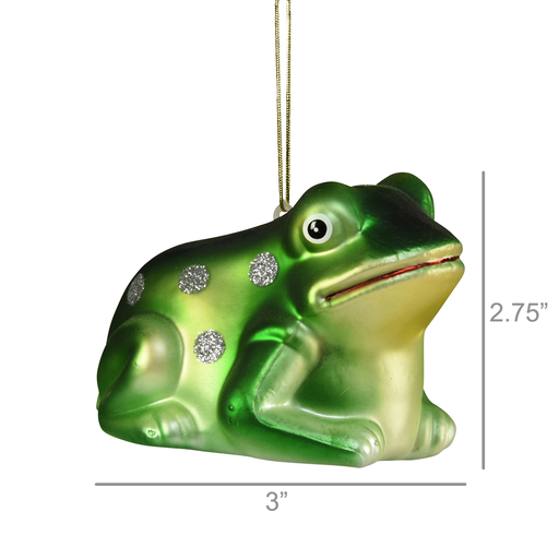 Frog Ornament, Glass